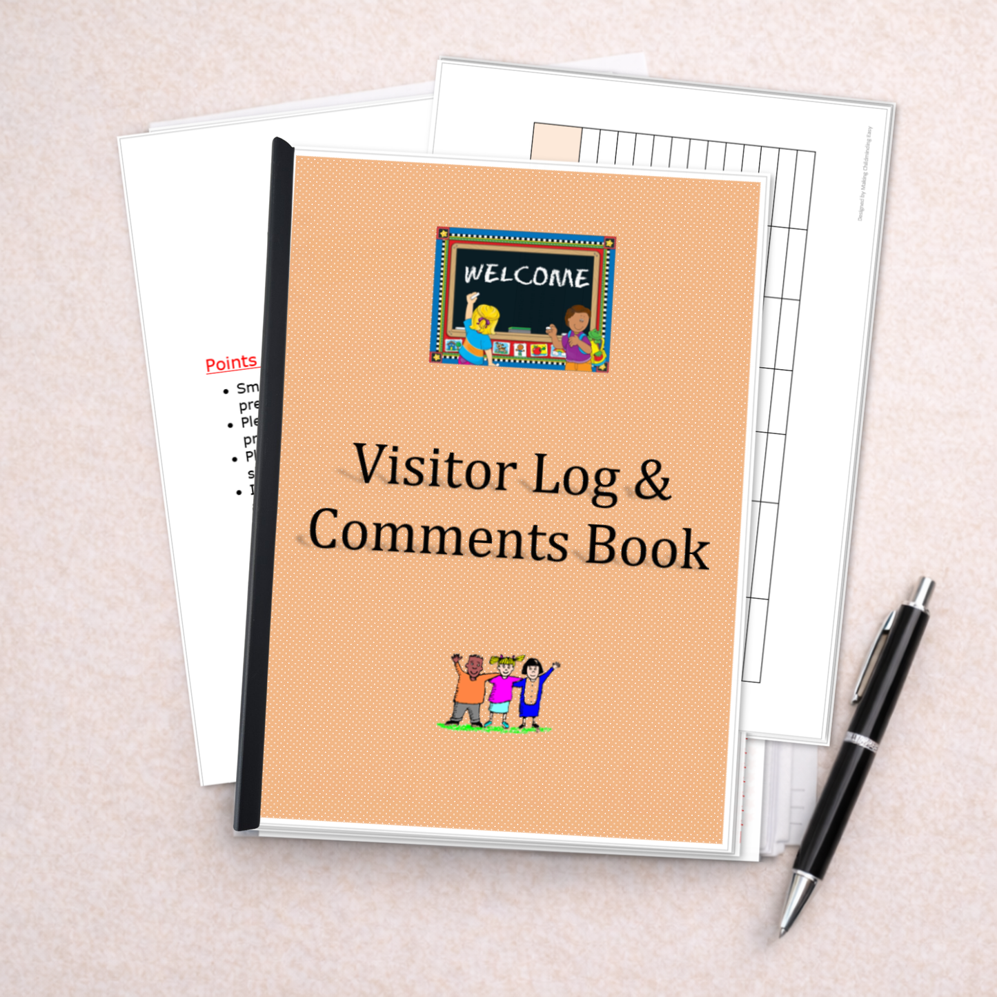 Childminder Visitor Log Book & Comments Record | Ofsted Compliance Folder