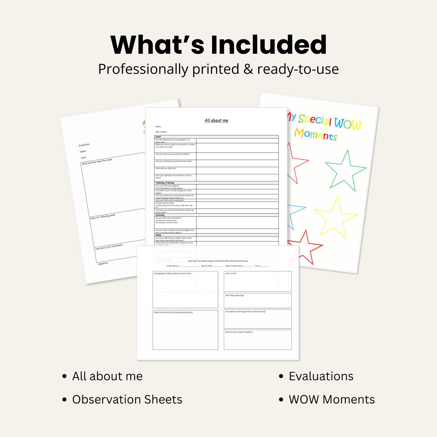 Childminding Learning Journal | EYFS Observation & Progress Record Book