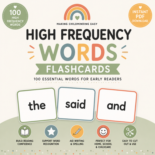 100 High Frequency Word Flashcards | Printable EYFS Literacy Resource