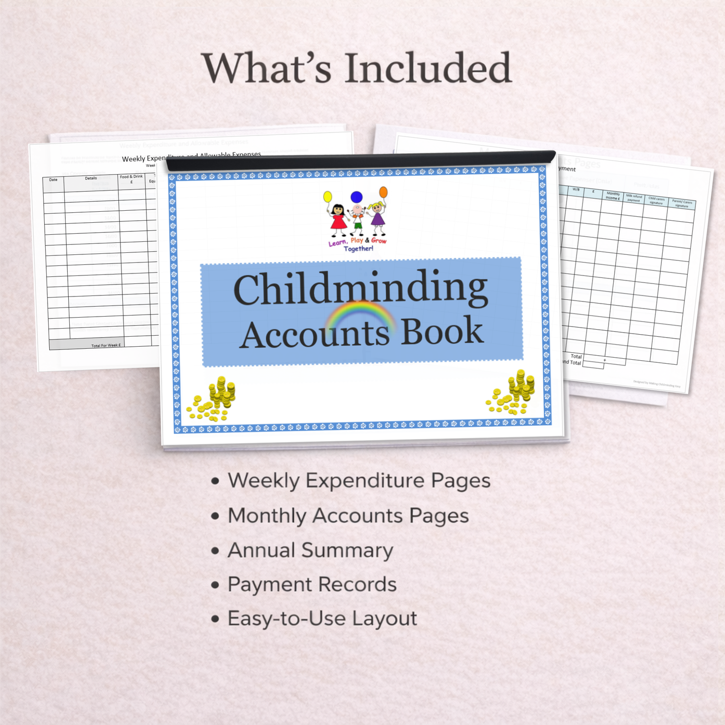 Childminder Accounts Book | Income & Expense Record Book