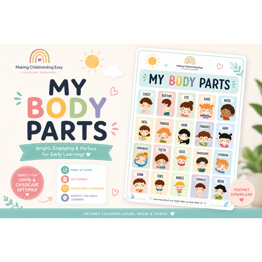 My Body Parts Poster | Educational Printable for Early Years & Preschool