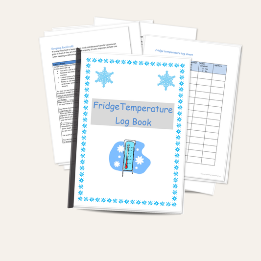 Childminder Fridge Temperature Log Book | Food Safety Record Folder