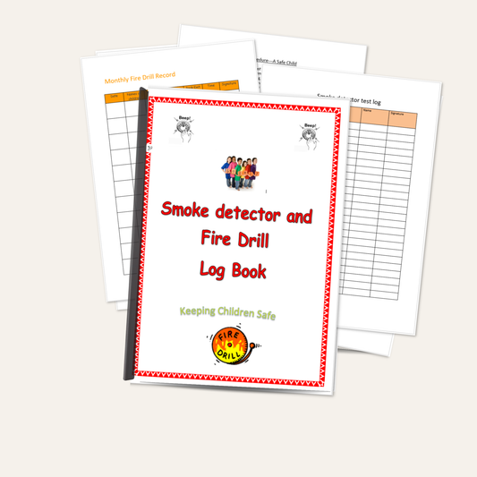 Childminder Fire Drill & Smoke Detector Log Book | Safety Record Folder