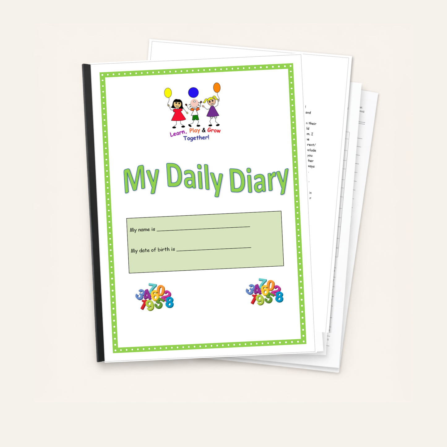 Childminding Daily Diary | EYFS Daily Record Book for Parents & Childminders