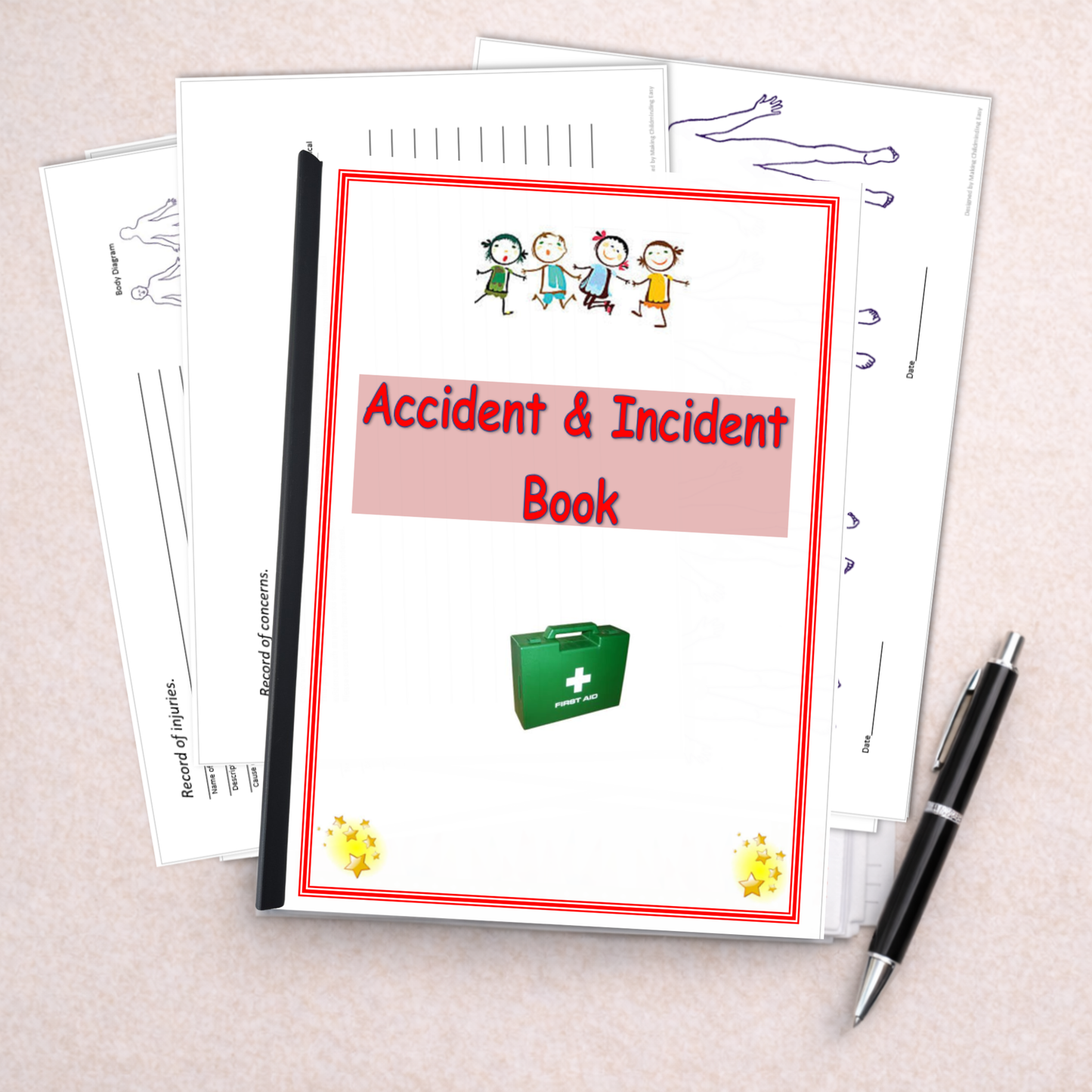Childminder Accident & Incident Log Book | Ofsted Record Folder