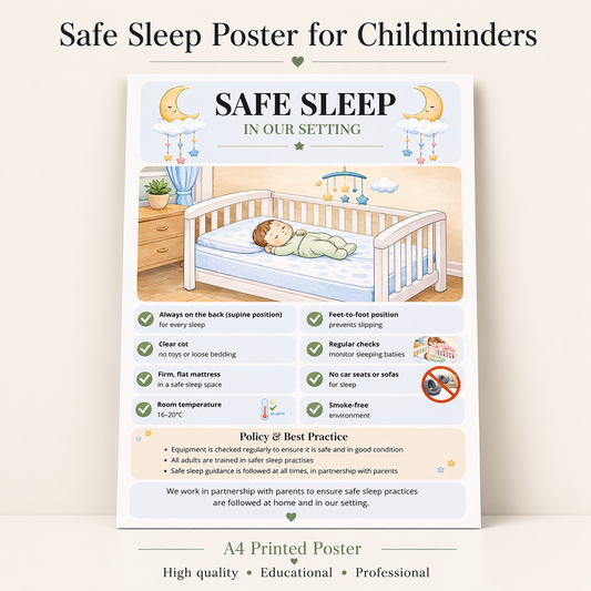 Safer Sleep Poster | Childcare & EYFS 2026 Guidance - Digital Download