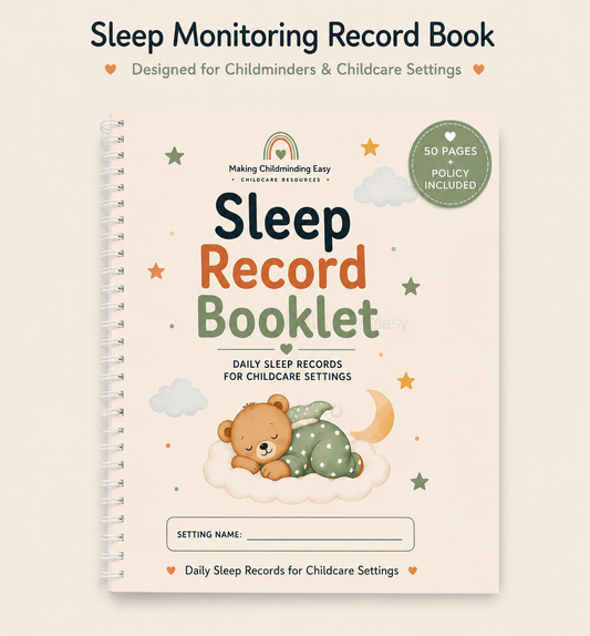 Sleep Monitoring Record Book | Childcare Sleep Log & EYFS Safe Sleep Policy