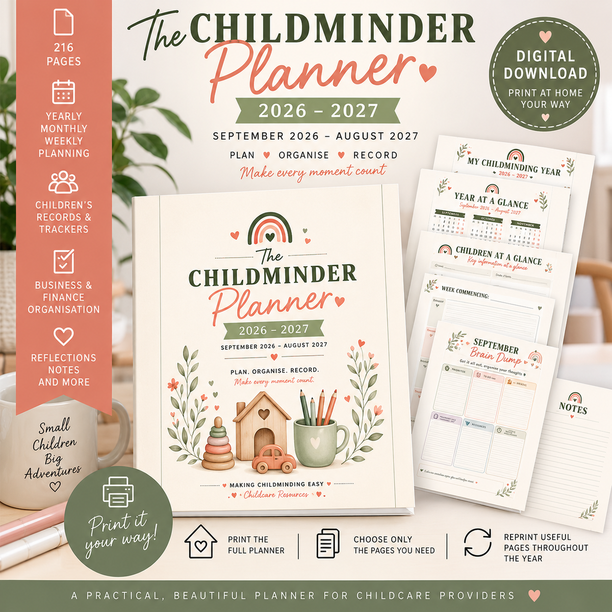 Childminder Planner 2026–2027 | Printable PDF