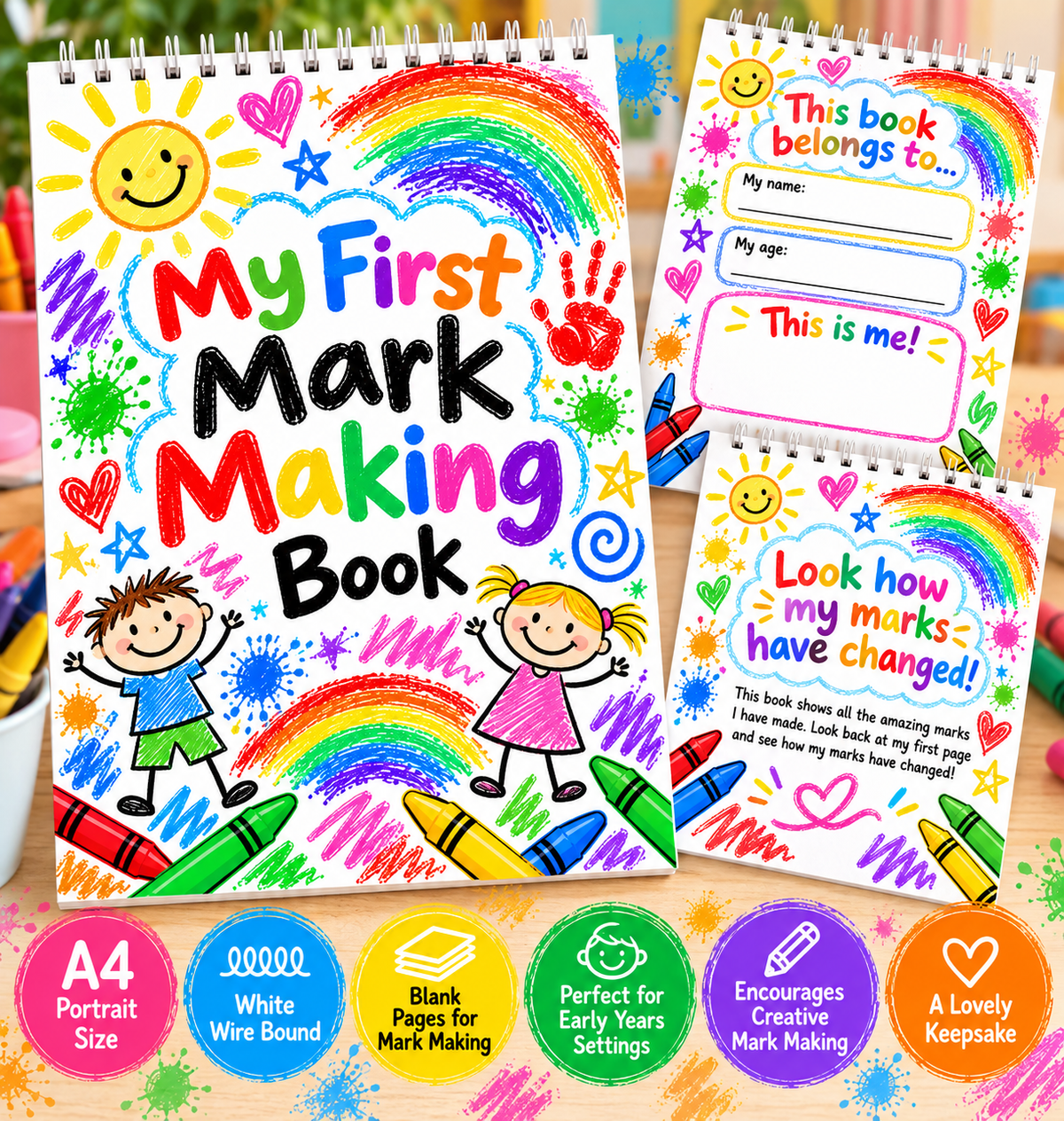 My First Mark Making Book – A4 Early Years Mark Making Book
