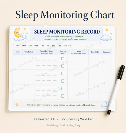 Sleep Monitoring Chart | Childcare Sleep Record & EYFS Safe Sleep Tracker