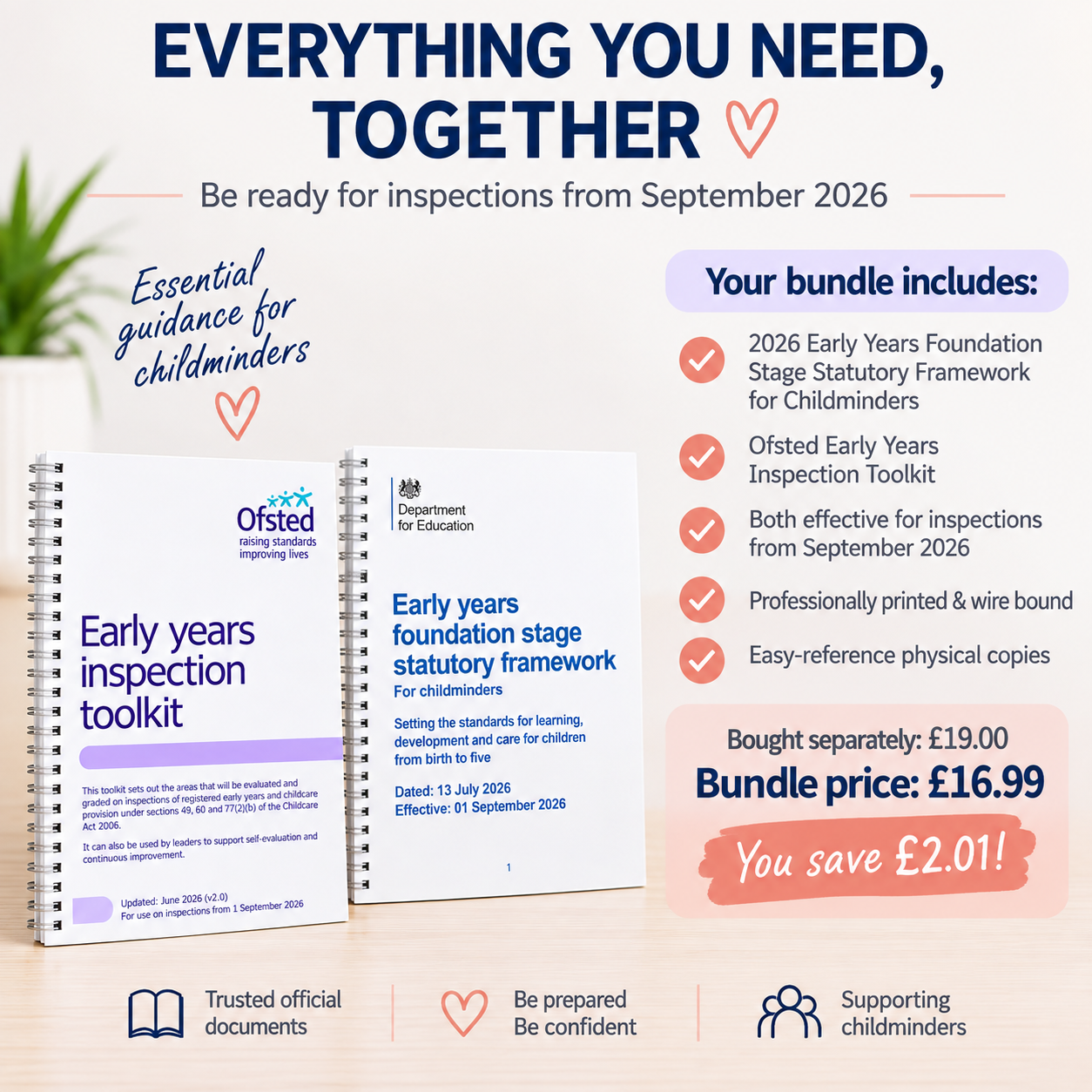 2026 Childminder EYFS & Ofsted Inspection Bundle | Printed Copies