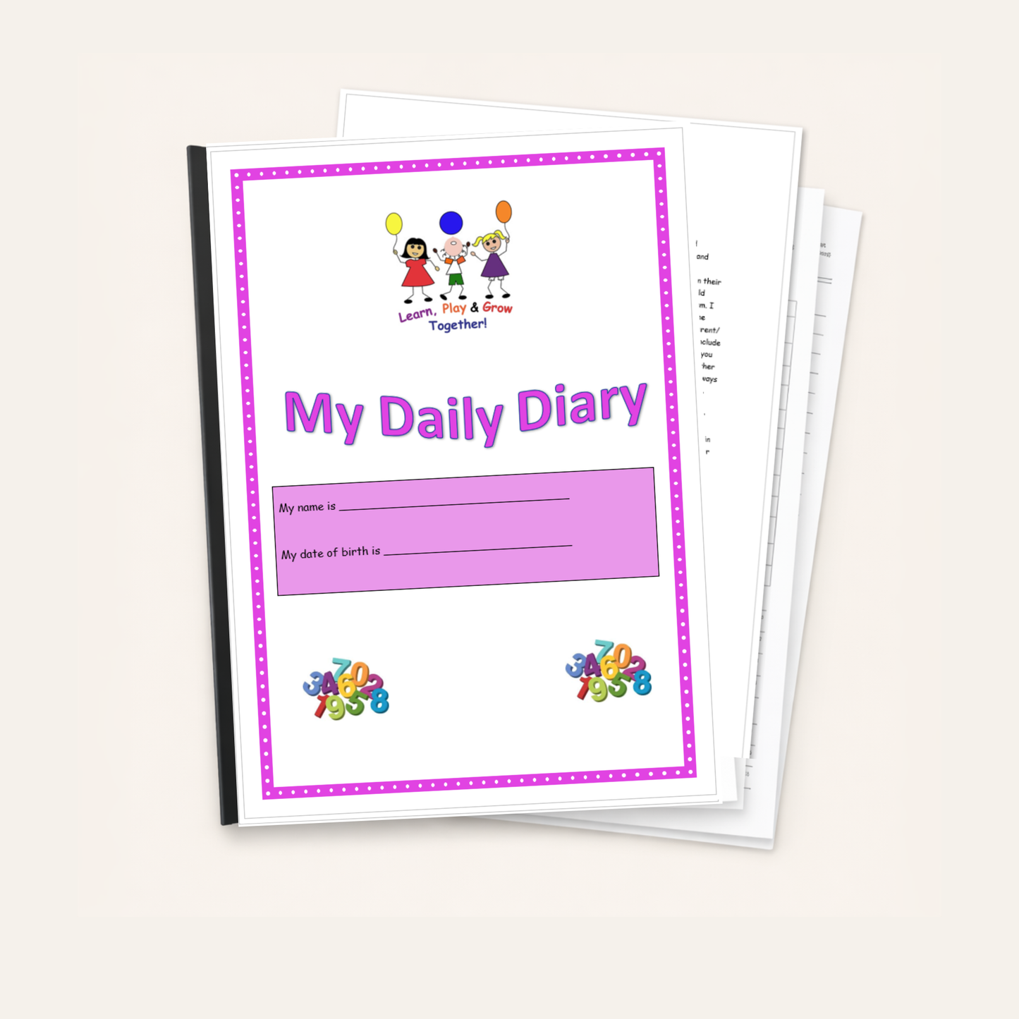 Childminding Daily Diary | EYFS Daily Record Book for Parents & Childminders