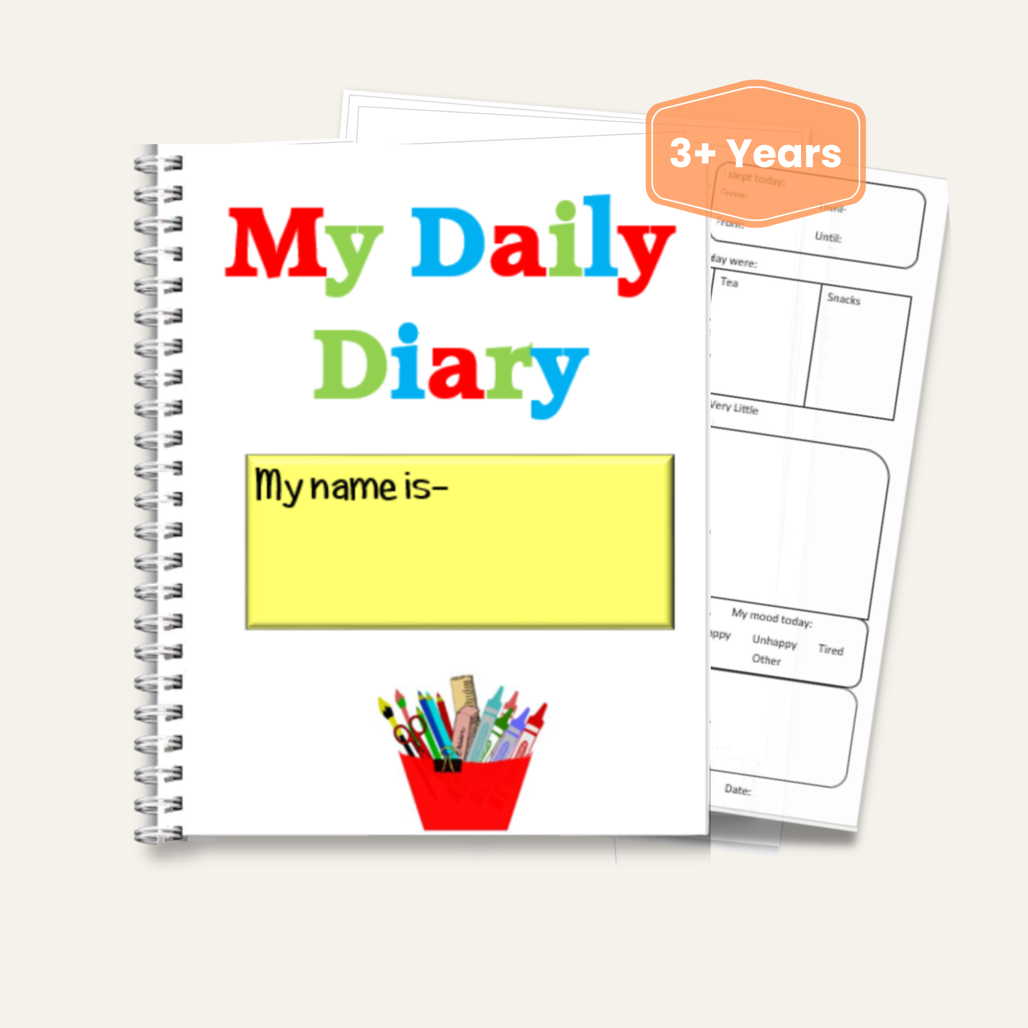A5 Daily Diary 3+ Years | Childminder Daily Record Book